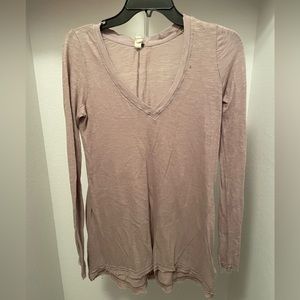 Free People Long Sleeve V Neck T-Shirt